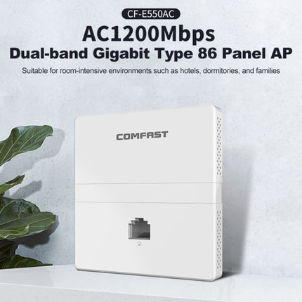 COMFAST CF-E550AC 1200Mbps Dual Band Indoor Wall WiFi AP-garmade.com