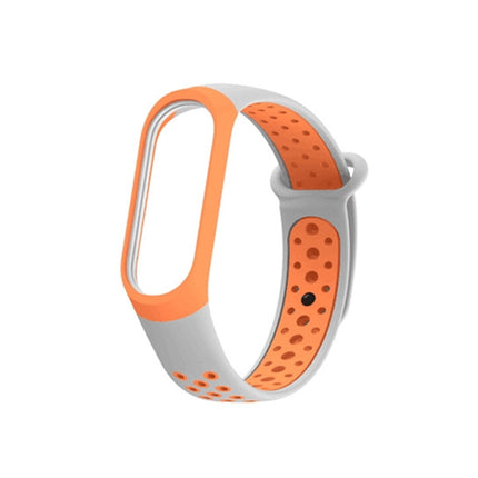 Colorful Silicone Wrist Strap Watch Band for Xiaomi Mi Band 3 & 4 (Orange)-garmade.com