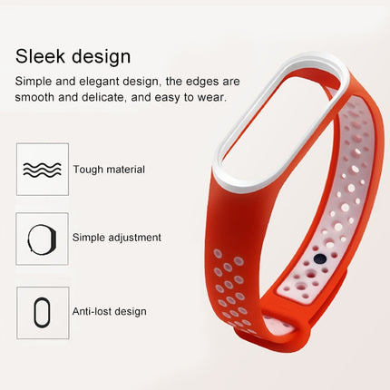 Colorful Silicone Wrist Strap Watch Band for Xiaomi Mi Band 3 & 4 (Pink)-garmade.com