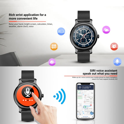 SMA-R2 1.3 inches IPS Screen Smart Watch IP65 Waterproof,Support Call /Message Reminder /Dual-mode Bluetooth 3.0 + 4.0/ Sleeping Monitoring /Sedentary Reminder(Black Silicone Strap)-garmade.com