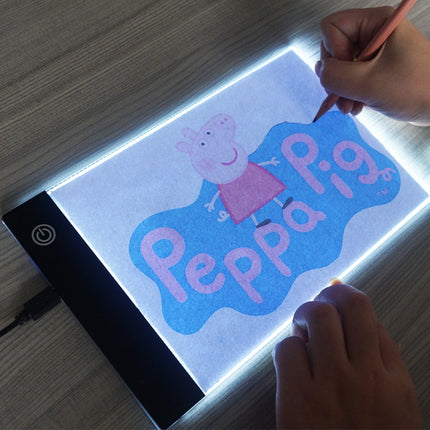 2.2W 5V LED Three Level of Brightness Dimmable A5 Acrylic USB Copy Boards Anime Sketch Drawing Sketchpad-garmade.com