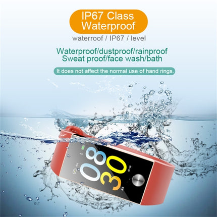 S28 1.14 inch TFT Color Screen IPX67 Waterproof Bluetooth Smartwatch, Support Call Reminder/ Heart Rate Monitoring /Blood Pressure Monitoring/ Sleep Monitoring (Red)-garmade.com