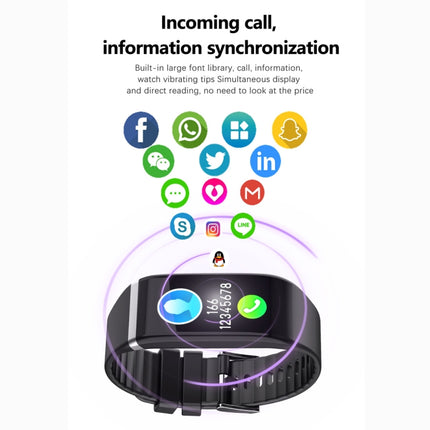 C919 1.14 inch IPX67 Waterproof Smartwatch, Support Call Reminder/ Heart Rate Monitoring /Blood Pressure Monitoring/ Sleep Monitoring (Black)-garmade.com