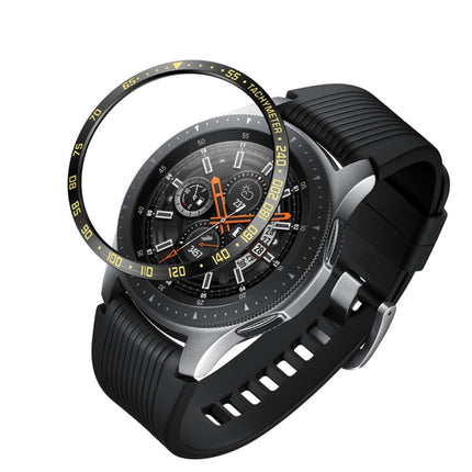 Dial Steel Protective Frame for Galaxy Watch 42mm (Black Gold)-garmade.com