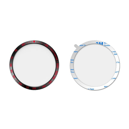 Dial Steel Protective Frame for Galaxy Watch 46mm (Black Red)-garmade.com