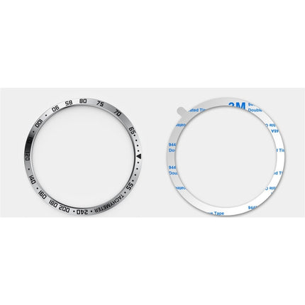 Dial Steel Protective Frame for Galaxy Watch 46mm (White + Black)-garmade.com