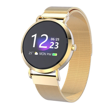 CV08C 1.0 inch TFT Color Screen Steel Watch Strap Smart Bracelet, Support Call Reminder/ Heart Rate Monitoring /Blood Pressure Monitoring/ Sleep Monitoring/Blood Oxygen Monitoring (Gold)-garmade.com