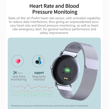 CV08C 1.0 inch TFT Color Screen Steel Watch Strap Smart Bracelet, Support Call Reminder/ Heart Rate Monitoring /Blood Pressure Monitoring/ Sleep Monitoring/Blood Oxygen Monitoring (Gold)-garmade.com
