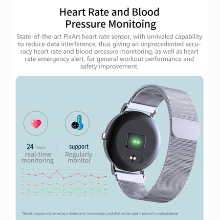 CV08C 1.0 inch TFT Color Screen Silicone Watch Strap Smart Bracelet, Support Call Reminder/ Heart Rate Monitoring /Blood Pressure Monitoring/ Sleep Monitoring/Blood Oxygen Monitoring (Black Silver)-garmade.com