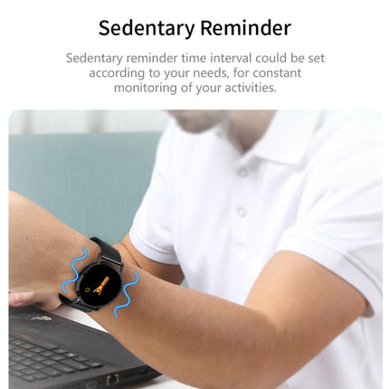 CV08C 1.0 inch TFT Color Screen Silicone Watch Strap Smart Bracelet, Support Call Reminder/ Heart Rate Monitoring /Blood Pressure Monitoring/ Sleep Monitoring/Blood Oxygen Monitoring (Black Silver)-garmade.com