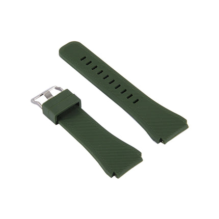 For Samsung Gear S3 Classic Smart Watch Silicone Watchband, Length: about 22.4cm(Army Green)-garmade.com