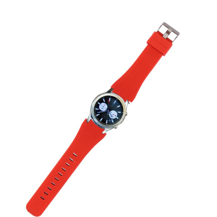 For Samsung Gear S3 Classic Smart Watch Silicone Watchband, Length: about 22.4cm(Red)-garmade.com