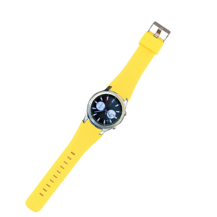 For Samsung Gear S3 Classic Smart Watch Silicone Watchband, Length: about 22.4cm(Yellow)-garmade.com
