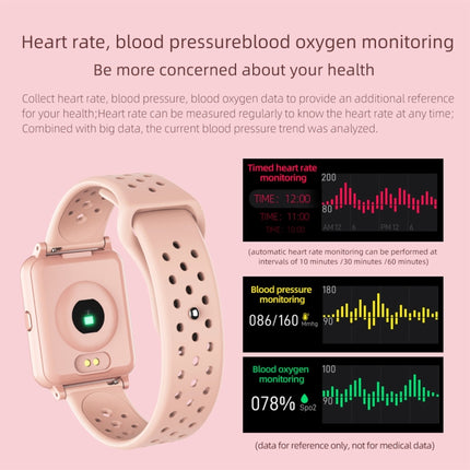 P8 1.3 inch IPS Color Screen Smart Watch, Support Heart Rate Monitoring / Blood Pressure Monitoring / Sleep Monitoring / Blood Oxygen Monitoring(Black)-garmade.com