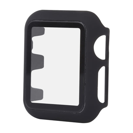PC + Glass Protective Case for Apple Watch Series 3 & 2 & 1 42mm(Black)-garmade.com