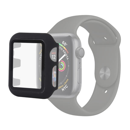 PC + Glass Protective Case for Apple Watch Series 5 & 4 44mm(Black)-garmade.com