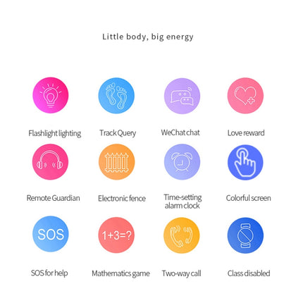 Q12B 1.44 inch Color Screen Smartwatch for Children, Support LBS Positioning / Two-way Dialing / One-key First-aid / Voice Monitoring / Setracker APP (Blue)-garmade.com