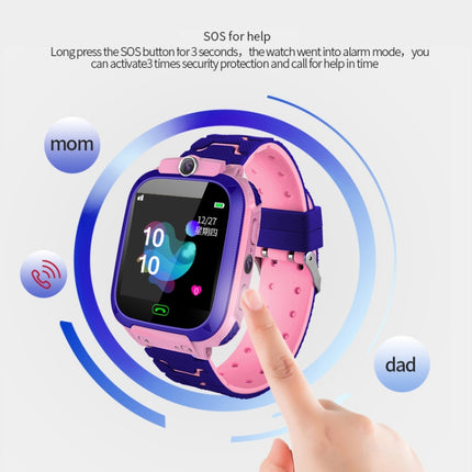 Q12B 1.44 inch Color Screen Smartwatch for Children, Support LBS Positioning / Two-way Dialing / One-key First-aid / Voice Monitoring / Setracker APP (Blue)-garmade.com