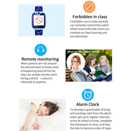 Q12B 1.44 inch Color Screen Smartwatch for Children, Support LBS Positioning / Two-way Dialing / One-key First-aid / Voice Monitoring / Setracker APP (Blue)-garmade.com