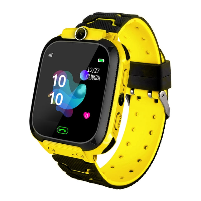 Q12B 1.44 inch Color Screen Smartwatch for Children, Support LBS Positioning / Two-way Dialing / One-key First-aid / Voice Monitoring / Setracker APP (Yellow)-garmade.com