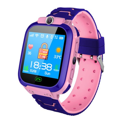 Q12 1.44 inch Color Screen Smartwatch for Children, Not Waterproof, Support LBS Positioning / Two-way Dialing / SOS / Voice Monitoring / Setracker APP (Pink)-garmade.com