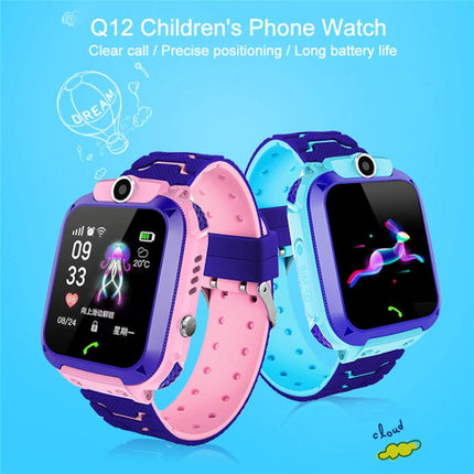 Q12 1.44 inch Color Screen Smartwatch for Children, Not Waterproof, Support LBS Positioning / Two-way Dialing / SOS / Voice Monitoring / Setracker APP (Pink)-garmade.com