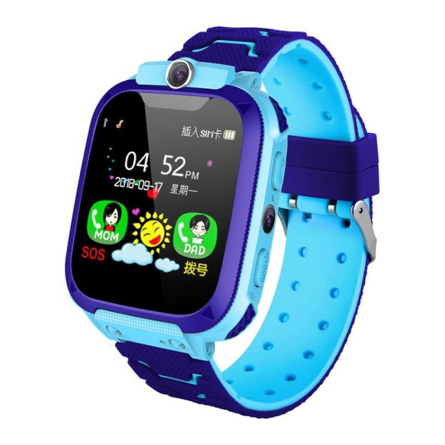 Q12 1.44 inch Color Screen Smartwatch for Children, Not Waterproof, Support LBS Positioning / Two-way Dialing / SOS / Voice Monitoring / Setracker APP (Blue)-garmade.com