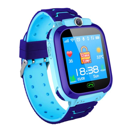 Q12 1.44 inch Color Screen Smartwatch for Children, Not Waterproof, Support LBS Positioning / Two-way Dialing / SOS / Voice Monitoring / Setracker APP (Blue)-garmade.com