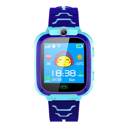 Q12 1.44 inch Color Screen Smartwatch for Children, Not Waterproof, Support LBS Positioning / Two-way Dialing / SOS / Voice Monitoring / Setracker APP (Blue)-garmade.com