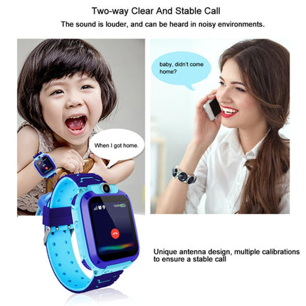 Q12 1.44 inch Color Screen Smartwatch for Children, Not Waterproof, Support LBS Positioning / Two-way Dialing / SOS / Voice Monitoring / Setracker APP (Blue)-garmade.com