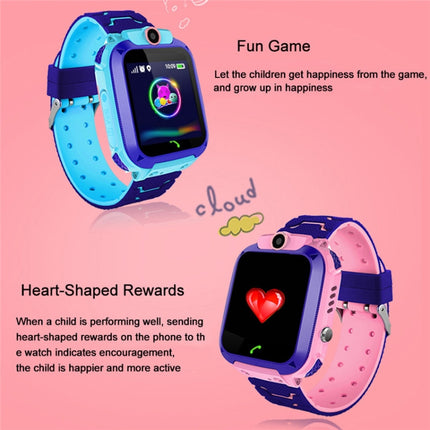 Q12 1.44 inch Color Screen Smartwatch for Children, Not Waterproof, Support LBS Positioning / Two-way Dialing / SOS / Voice Monitoring / Setracker APP (Blue)-garmade.com