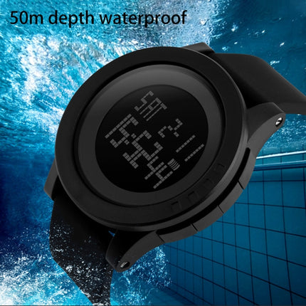 SKMEI 1142 Multifunctional Men Outdoor Sports Noctilucent Waterproof Silica Gel Digital Watch (Purple)-garmade.com