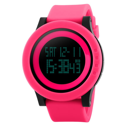 SKMEI 1142 Multifunctional Men Outdoor Sports Noctilucent Waterproof Silica Gel Digital Watch (Red)-garmade.com