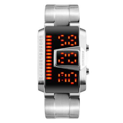 SKMEI 1179 Multifunctional Men Outdoor Sports Noctilucent Waterproof LED Digital Watch(Silver)-garmade.com