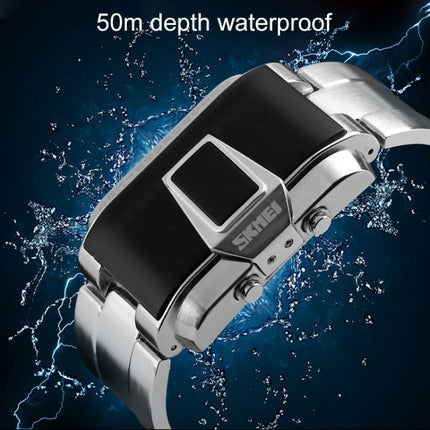 SKMEI 1179 Multifunctional Men Outdoor Sports Noctilucent Waterproof LED Digital Watch(Silver)-garmade.com