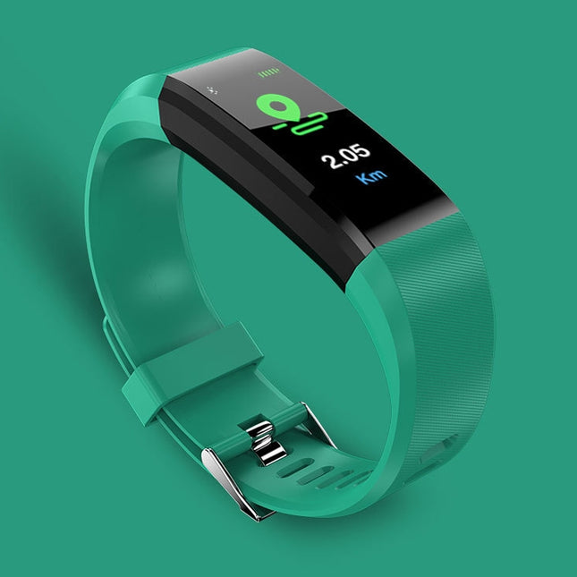 115Plus 0.96 inches OLED Color Screen Smart Bracelet,Support Call Reminder /Heart Rate Monitoring /Blood Pressure Monitoring /Sleep Monitoring /Sedentary Remind(Green)-garmade.com