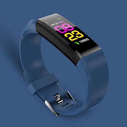 115Plus 0.96 inches OLED Color Screen Smart Bracelet,Support Call Reminder /Heart Rate Monitoring /Blood Pressure Monitoring /Sleep Monitoring /Sedentary Remind(Blue)-garmade.com