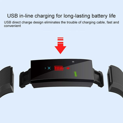 115Plus 0.96 inches OLED Color Screen Smart Bracelet,Support Call Reminder /Heart Rate Monitoring /Blood Pressure Monitoring /Sleep Monitoring /Sedentary Remind(Blue)-garmade.com