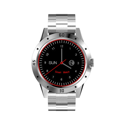 N6 Smart Watch 1.3 inch TFT Screen MTK2502C Bluetooth4.0, Stainless Steel Watch Strap, Support Heart Rate Monitor & Pedometer & Sleep Monitor & Sedentary Reminder(Silver)-garmade.com