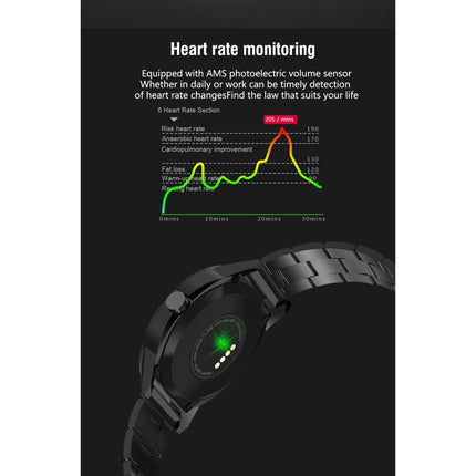 N6 Smart Watch 1.3 inch TFT Screen MTK2502C Bluetooth4.0, Stainless Steel Watch Strap, Support Heart Rate Monitor & Pedometer & Sleep Monitor & Sedentary Reminder(Silver)-garmade.com