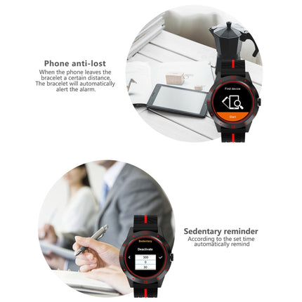 N6 Smart Watch 1.3 inch TFT Screen MTK2502C Bluetooth4.0, Silicone Watch Strap, Support Heart Rate Monitor & Pedometer & Sleep Monitor & Sedentary Reminder(Red)-garmade.com