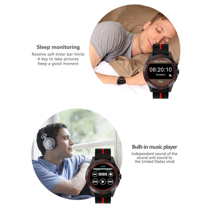 N6 Smart Watch 1.3 inch TFT Screen MTK2502C Bluetooth4.0, Silicone Watch Strap, Support Heart Rate Monitor & Pedometer & Sleep Monitor & Sedentary Reminder(Red)-garmade.com