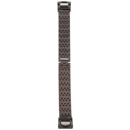 For Fitbit Charge 2 Diamond-studded Stainless Steel Replacement Wrist Strap Watchband (Black)-garmade.com