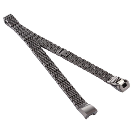 For Fitbit Alta Stainless Steel Replacement Wrist Strap Watchband (Black)-garmade.com