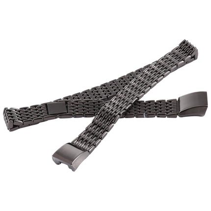 For Fitbit Alta Stainless Steel Replacement Wrist Strap Watchband (Black)-garmade.com