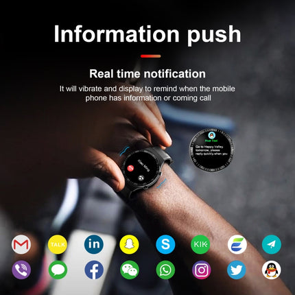 M88 Smart Watch for Men, Support Heart Rate / Blood Pressure / Oxygen Monitoring & Sleep Monitoring & Sedentary Reminder (Black)-garmade.com