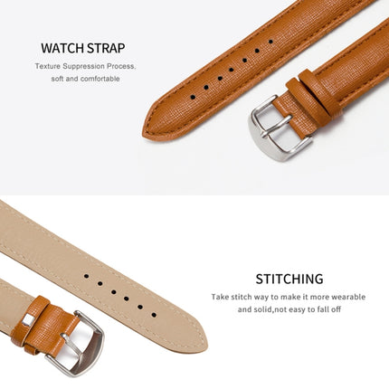 407 YAZOLE Men Fashion Business Leather Band Quartz Wrist Watch(Brown + White)-garmade.com