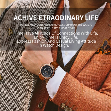 422 YAZOLE Men Fashion Business Leather Band Quartz Wrist Watch(Coffee+ White)-garmade.com