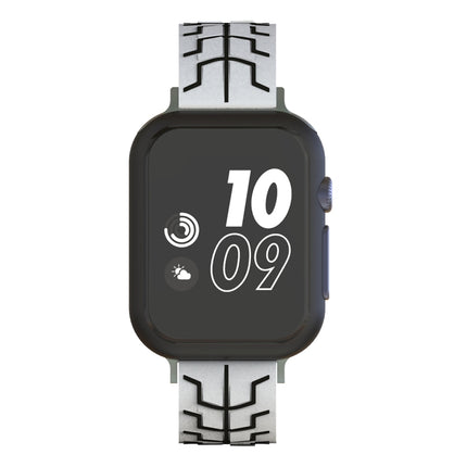 For Apple Watch Series 3 & 2 & 1 38mm Fashion Fishbone Pattern Silicone Watch Strap(White)-garmade.com