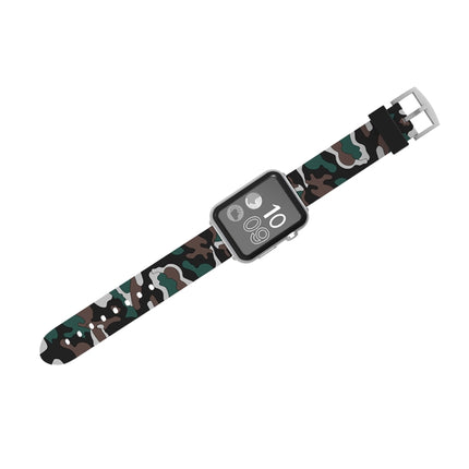 For Apple Watch Series 3 & 2 & 1 42mm Fashion Camouflage Pattern Silicone Watch Strap(White)-garmade.com